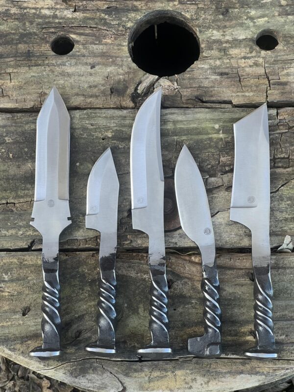 Railroad Spike 5 Knife Set